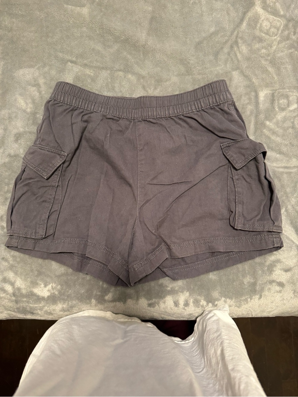 Ardene Charcoal Elastic-Waist Cargo Shorts